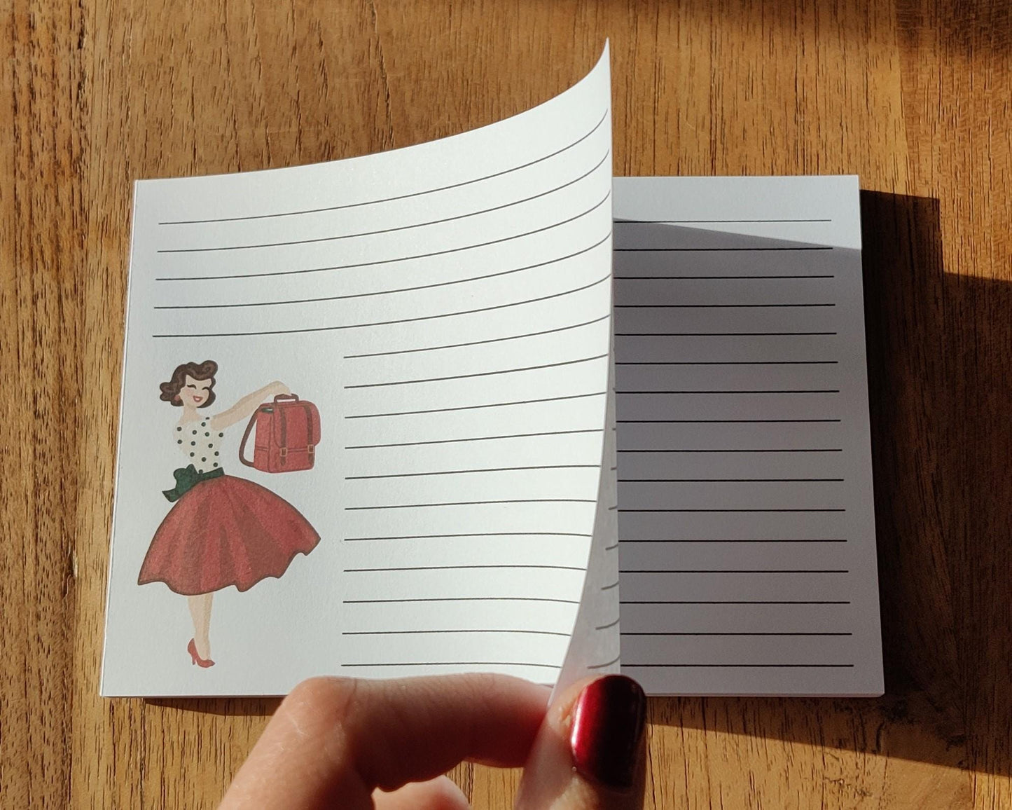 Vintage Lady Recepten Notitieblok Gelinieerd A6