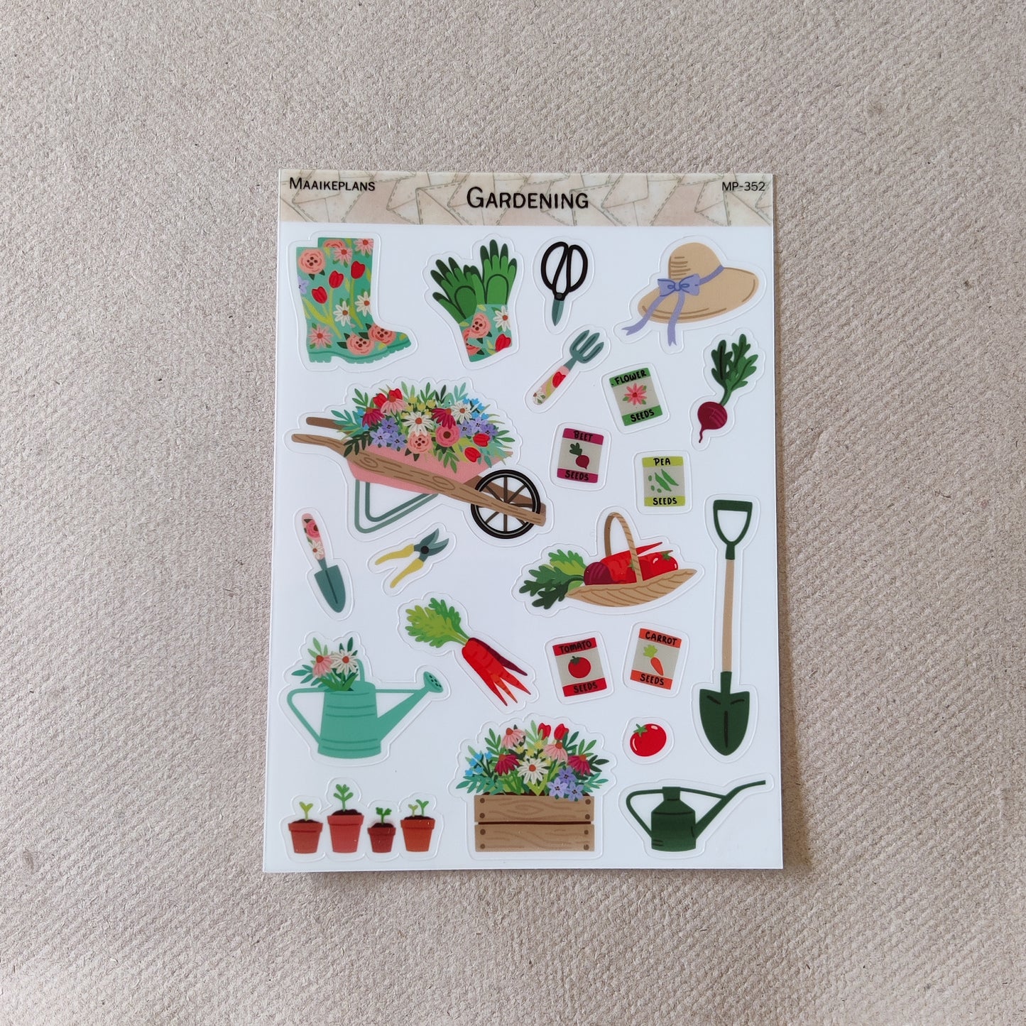 Moestuin stickervel