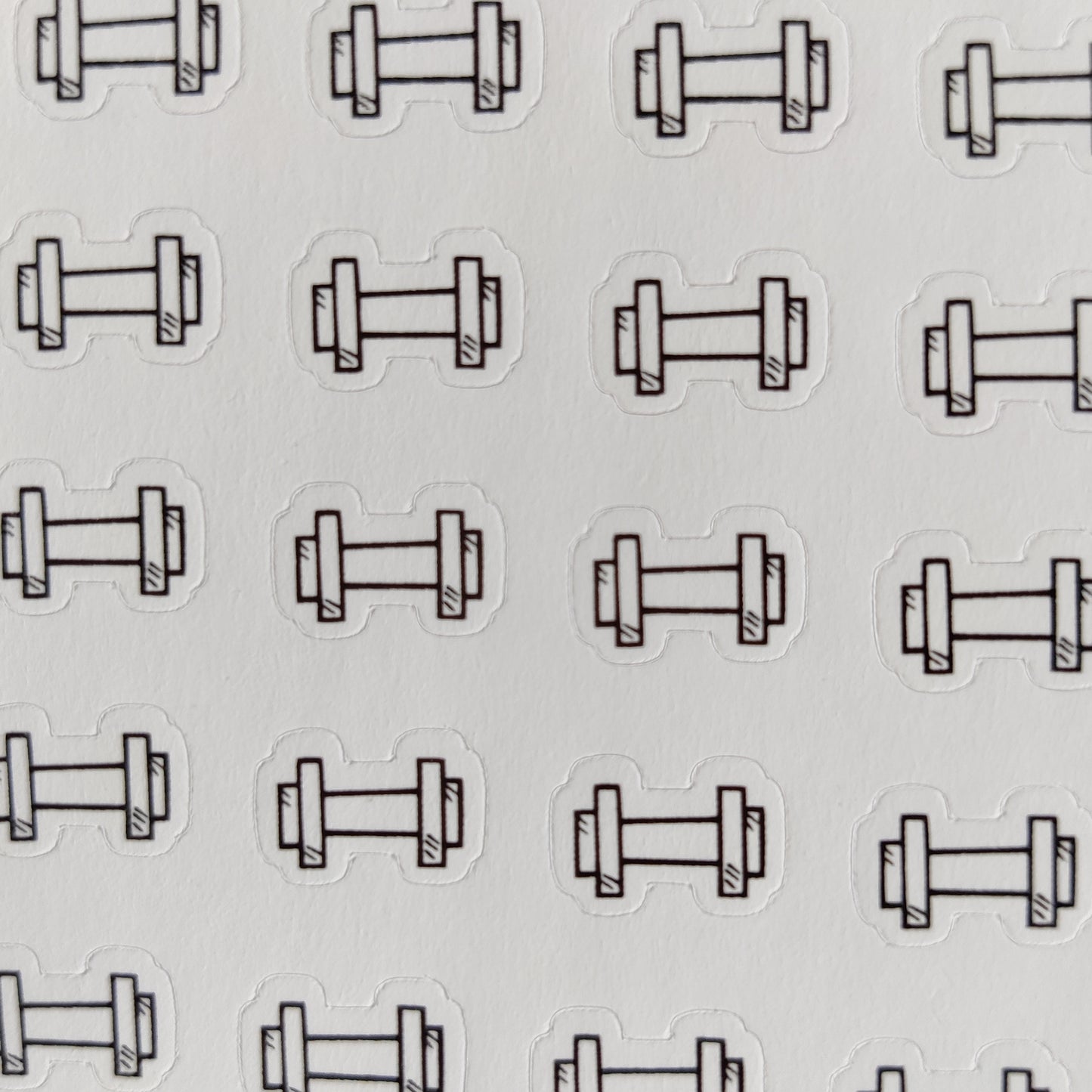 Gym weight icons sticker sheet