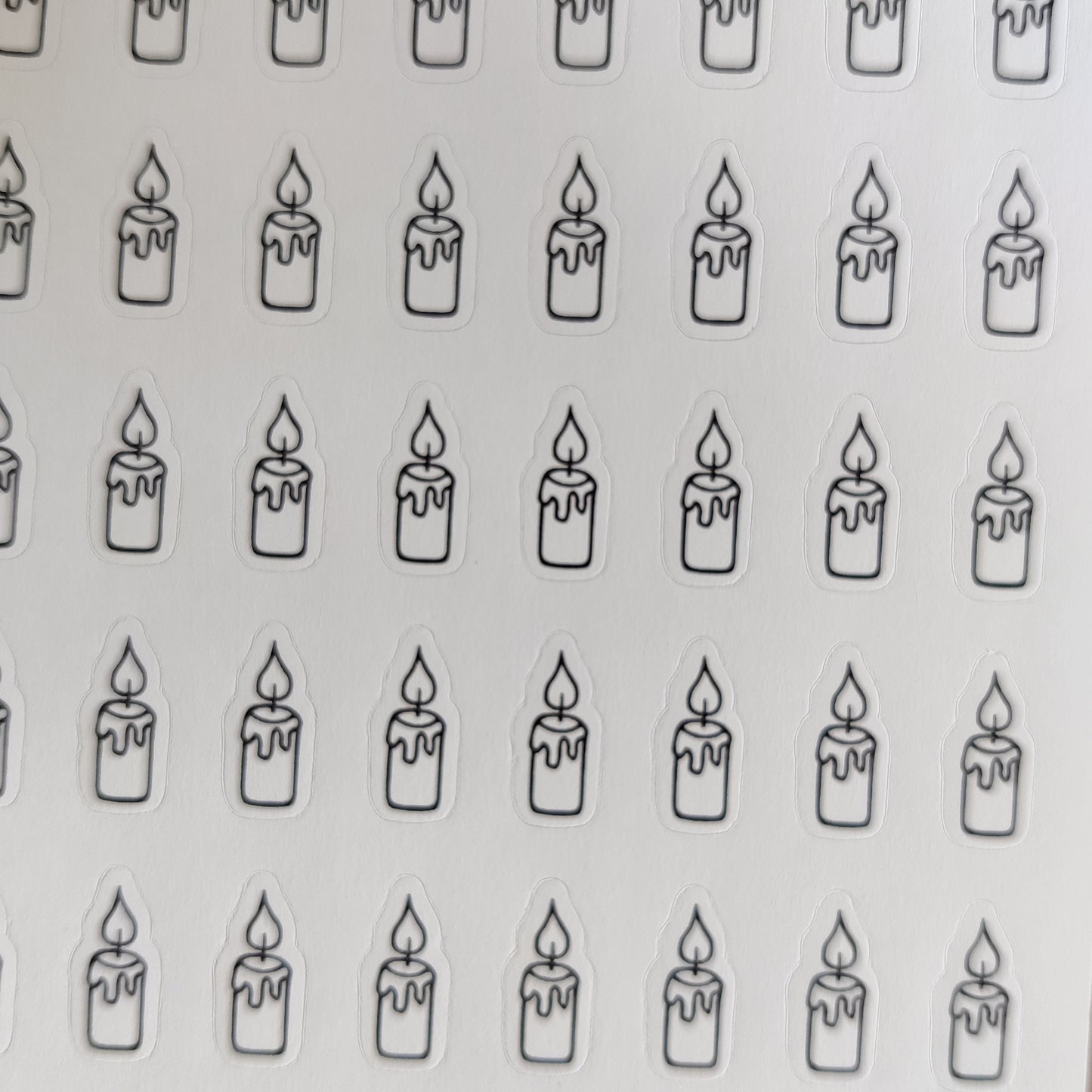 Candles icons sticker sheet