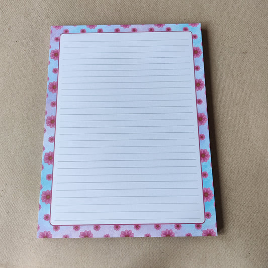 Gelinieerd Notitieblok | Bloemen Print | Notities | Braindump Kladblok