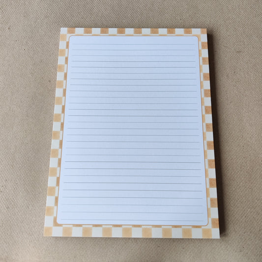 Gelinieerd Notitieblok | Geel Ruit Print