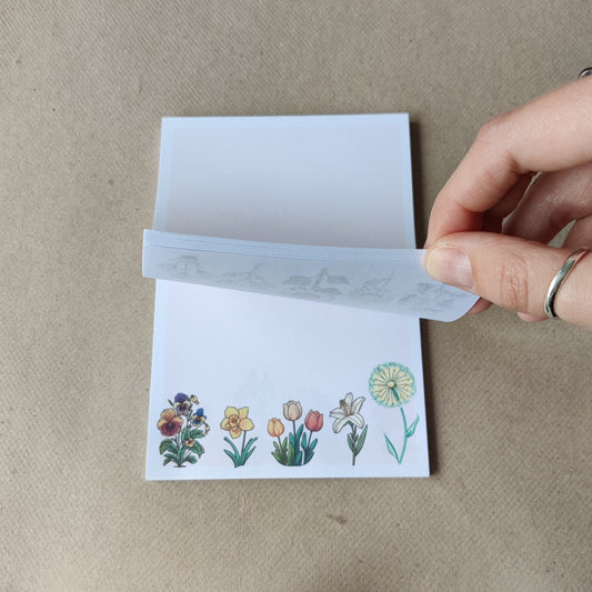 Blanco notitieblok A6 - Floral