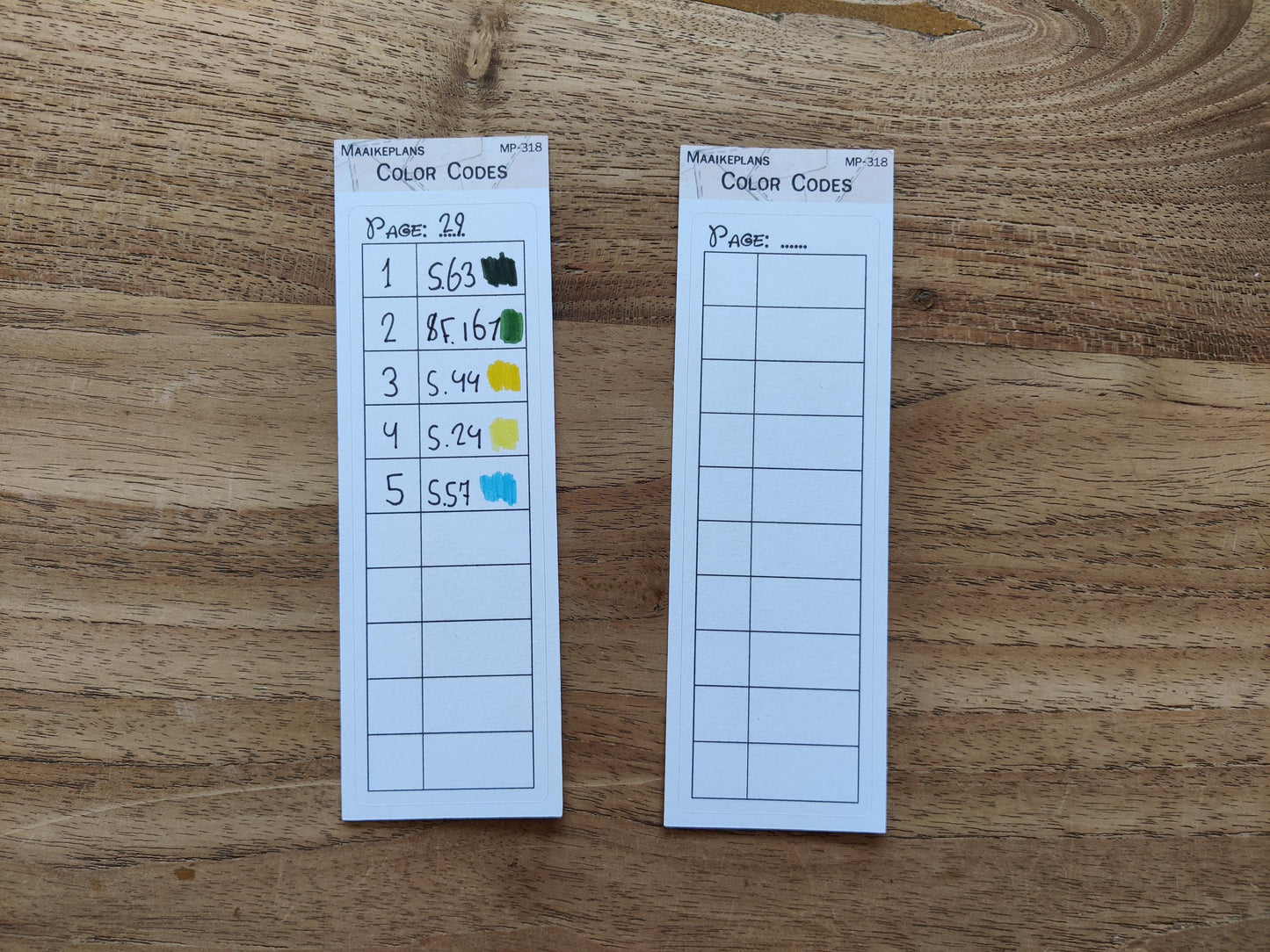 Kleurcode sticker - kleuren op nummer