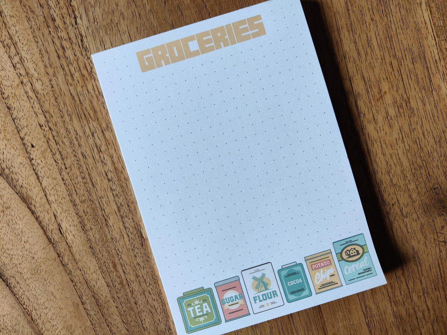 Groceries Vintage Notitieblok Dot Grid A6