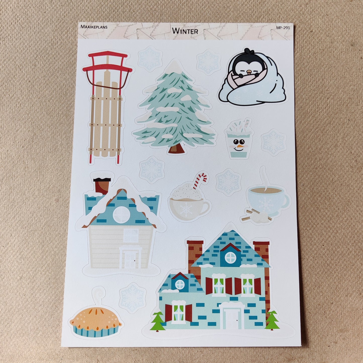 Winter sticker sheet