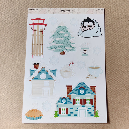 Winter sticker sheet
