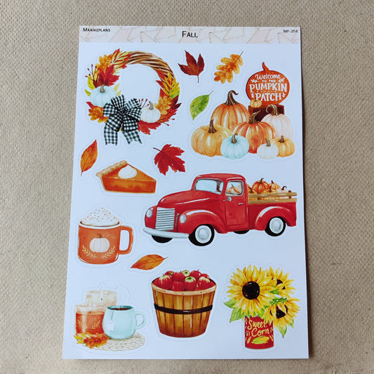 Autumn sticker sheet