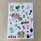 Vegetable garden sticker sheet