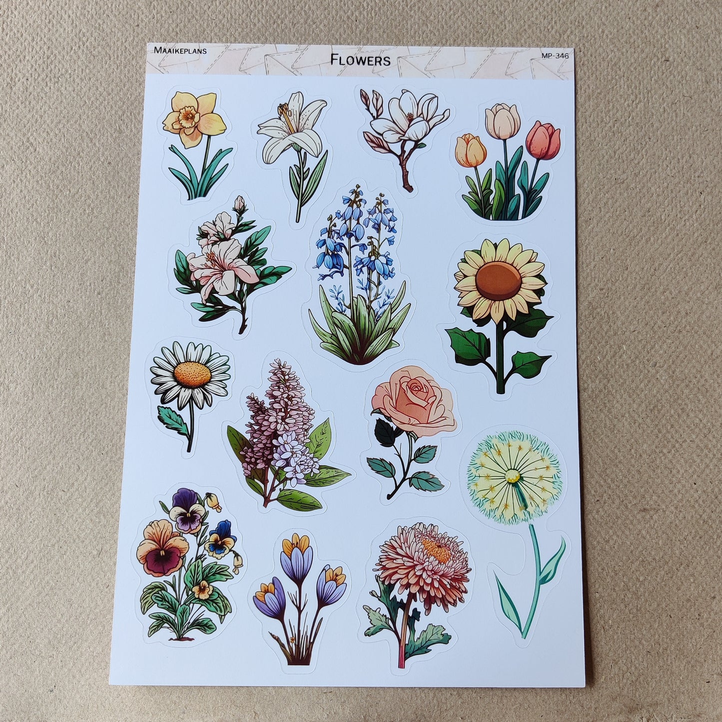 Flower sticker sheet