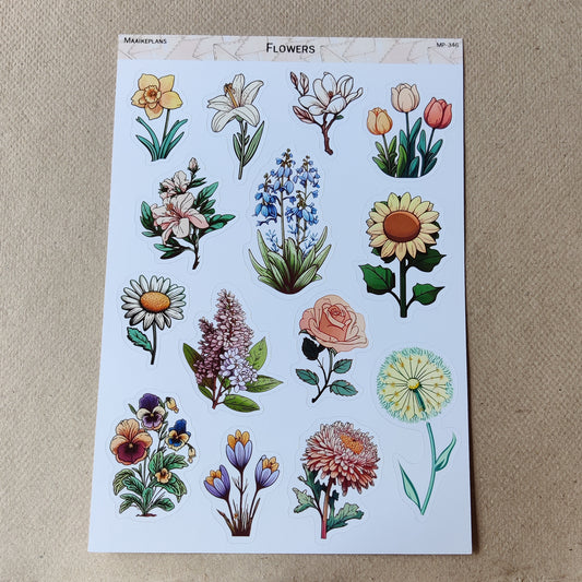 Bloemen stickervel