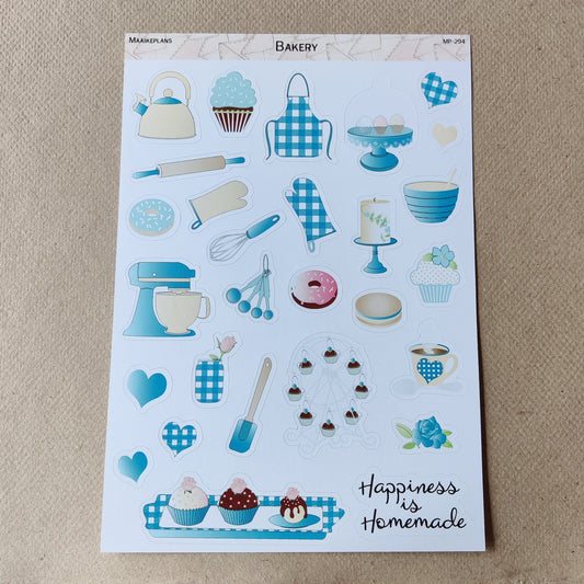 Cooking and baking sticker sheet