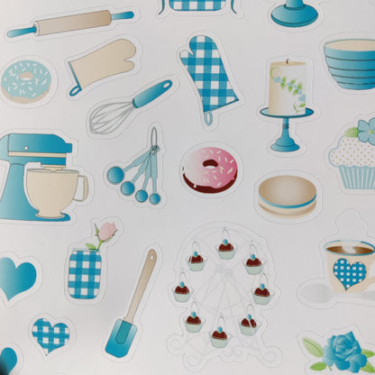 Cooking and baking sticker sheet