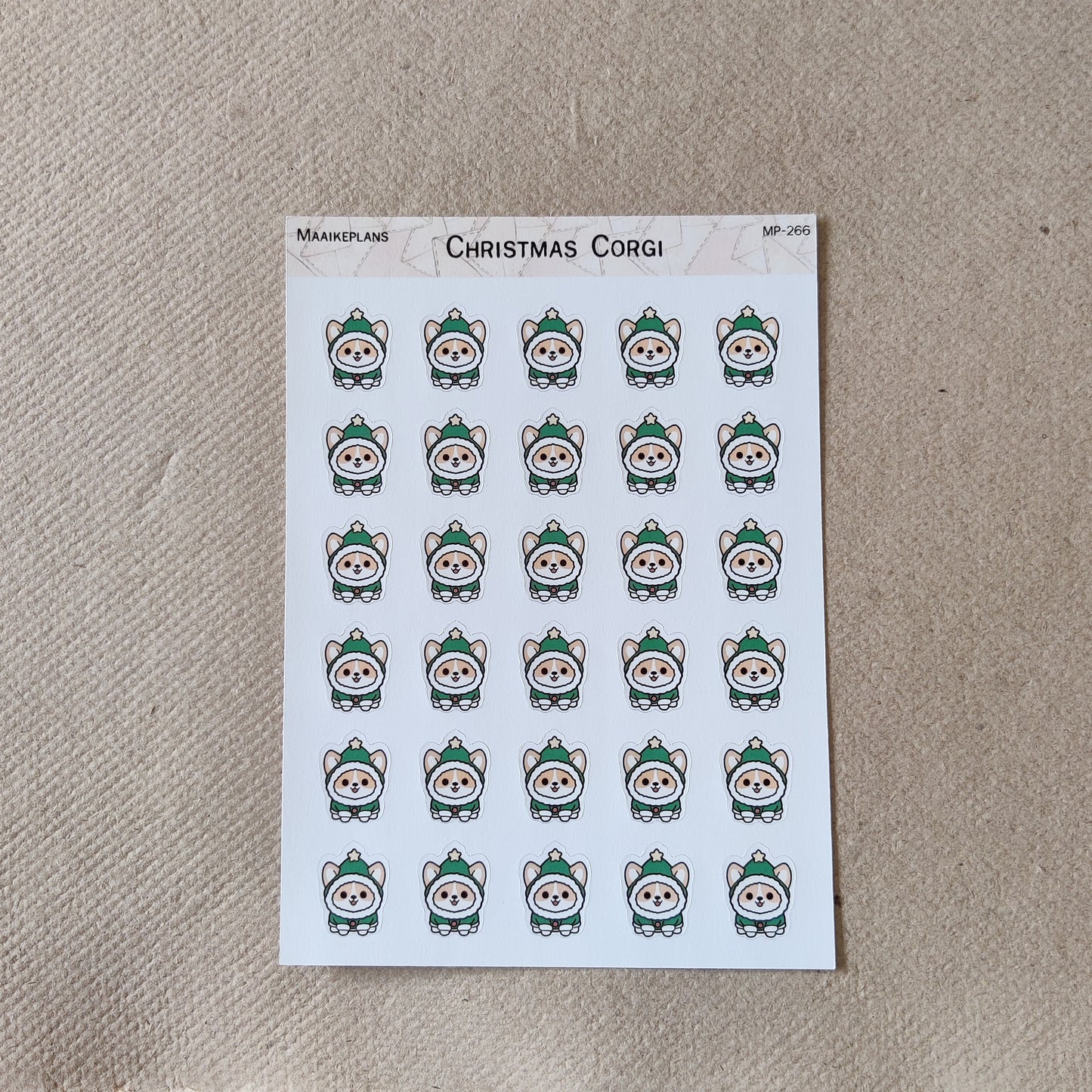 Little Christmas Corgis sticker sheet
