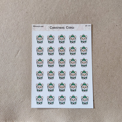 Little Christmas Corgis sticker sheet