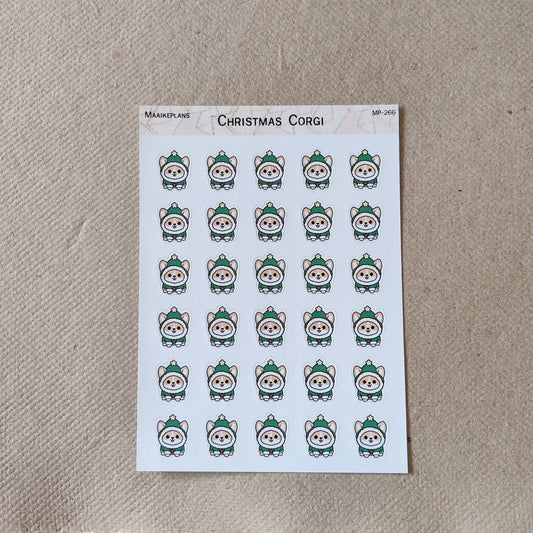 Little Christmas Corgis sticker sheet