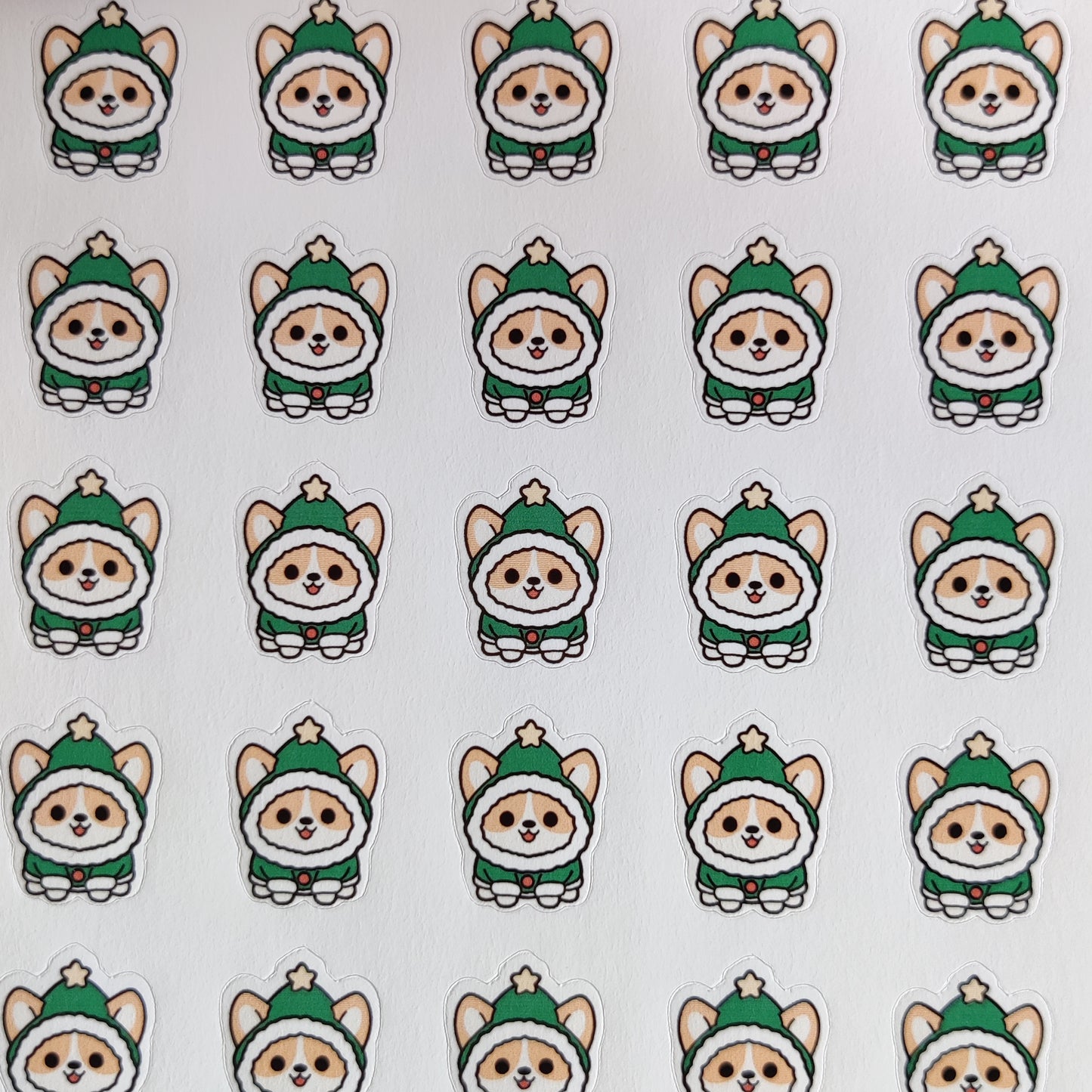 Little Christmas Corgis sticker sheet