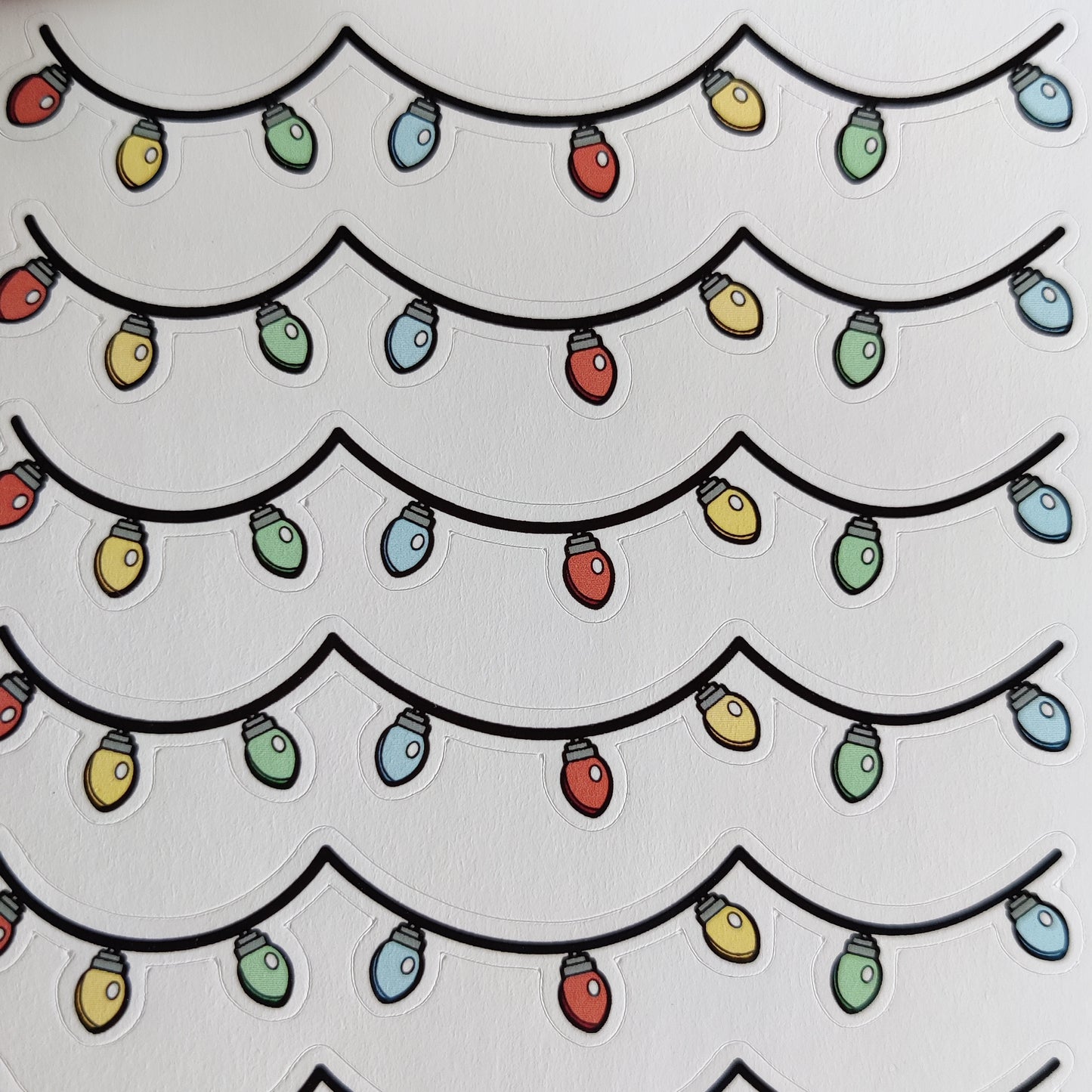 Christmas lights sticker sheet