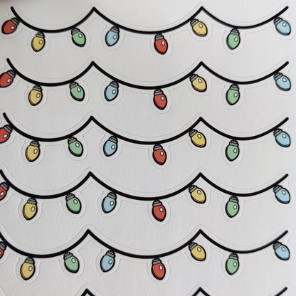 Christmas lights sticker sheet