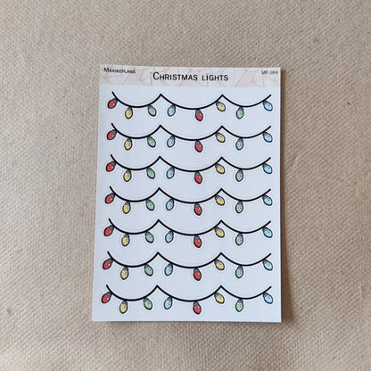 Christmas lights sticker sheet