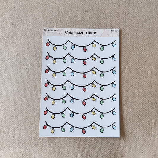 Christmas lights sticker sheet