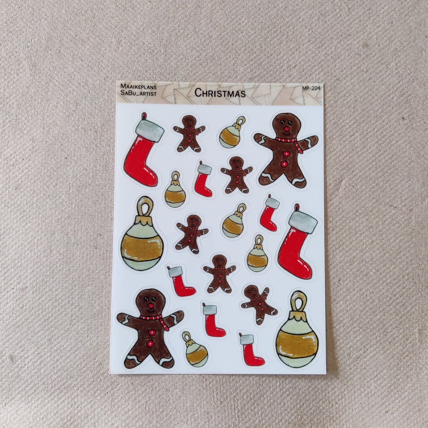 Christmas sticker sheet