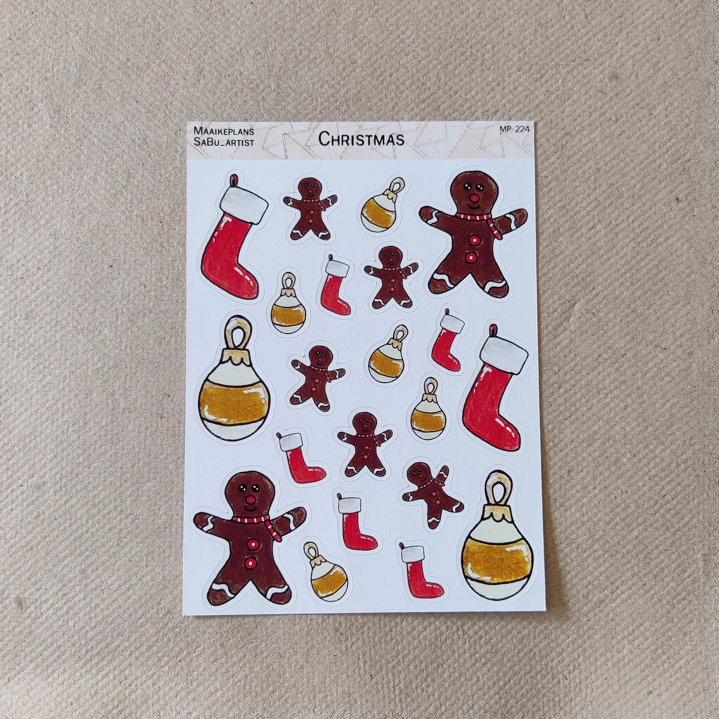 Christmas sticker sheet