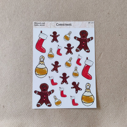 Christmas sticker sheet