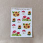 Mushrooms and sunflowers sticker sheet