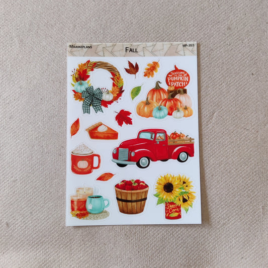 Autumn sticker sheet