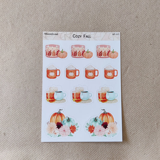 Cozy autumn sticker sheet