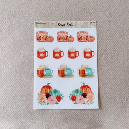 Cozy autumn sticker sheet