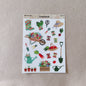 Vegetable garden sticker sheet