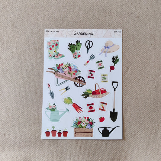 Vegetable garden sticker sheet