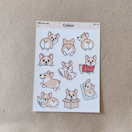 Corgi's sticker sheet