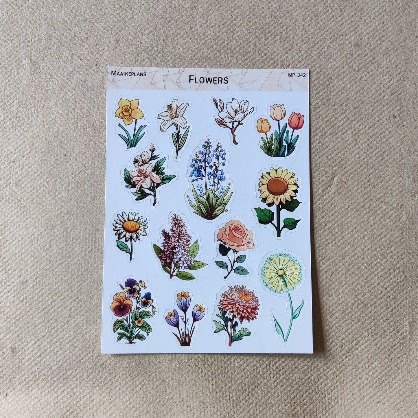 Flower sticker sheet