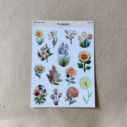 Flower sticker sheet