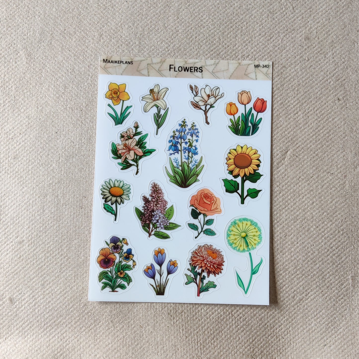 Flower sticker sheet