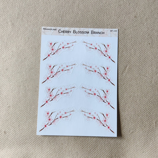 Cherry blossom branches sticker sheet