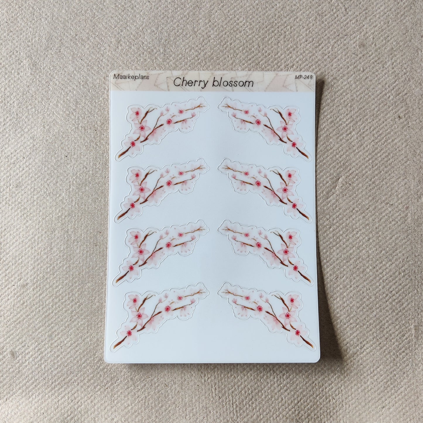 Cherry blossom branches sticker sheet