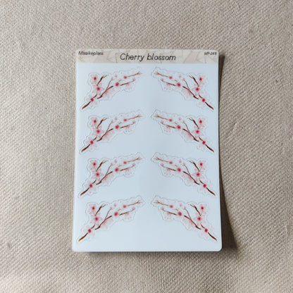 Cherry blossom branches sticker sheet