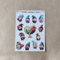 Dwarves with hearts sticker sheet
