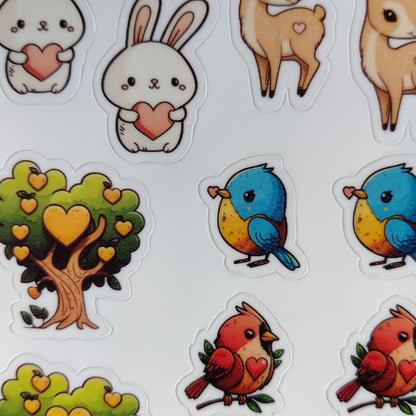 forest animals sticker sheet