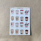 Coffee time sticker sheet