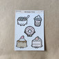 Cute food sticker sheet