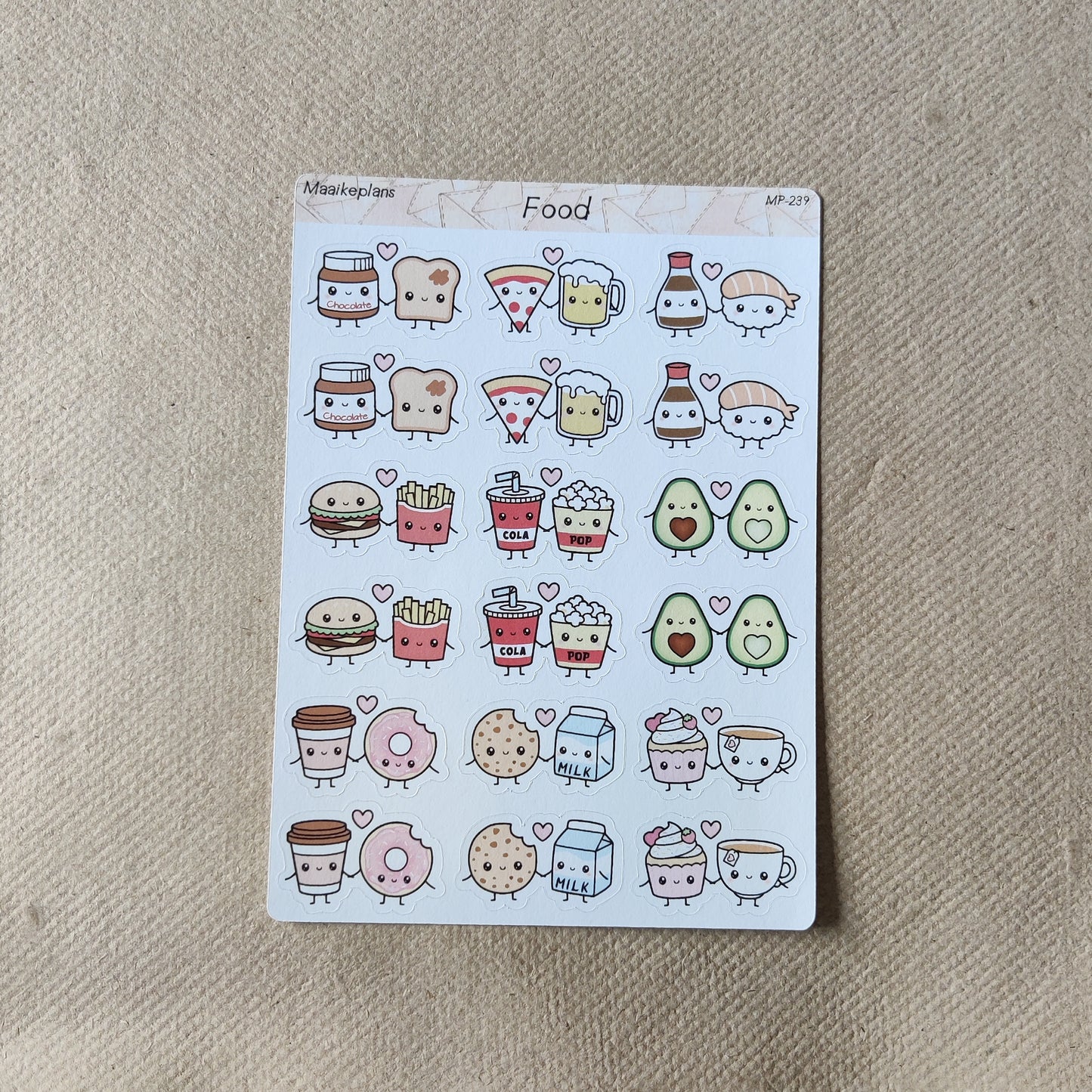 Food sticker sheet