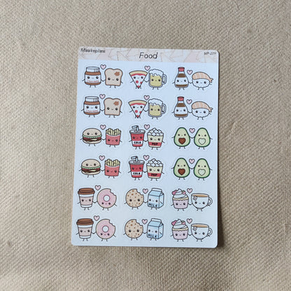 Food sticker sheet