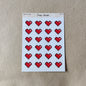 Pixel hearts sticker sheet