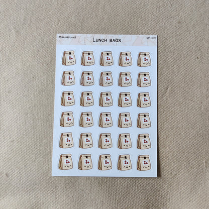 Lunch bag sticker sheet