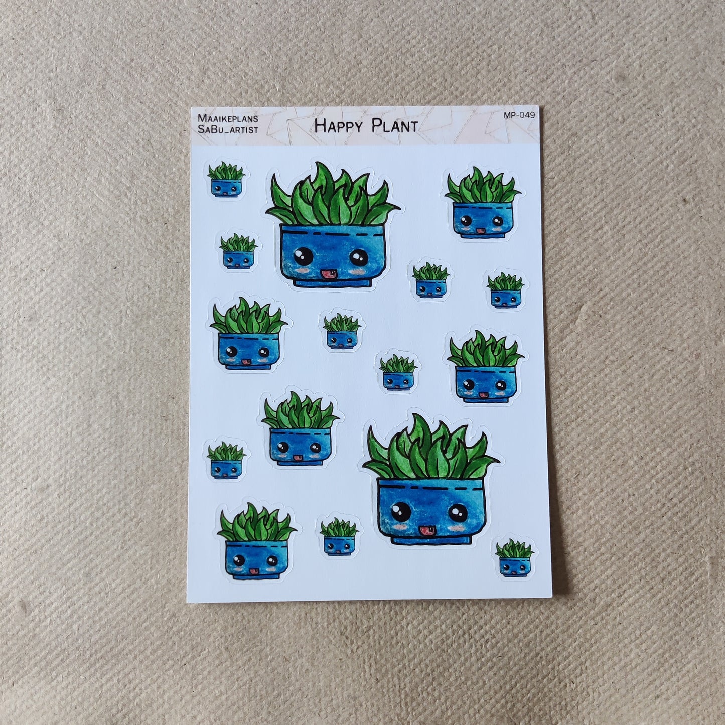 Happy plants sticker sheet